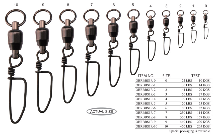 Brass Ball Bearing Swivel with One Welded Ring and Coastlock SnapOld